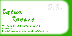 dalma kocsis business card